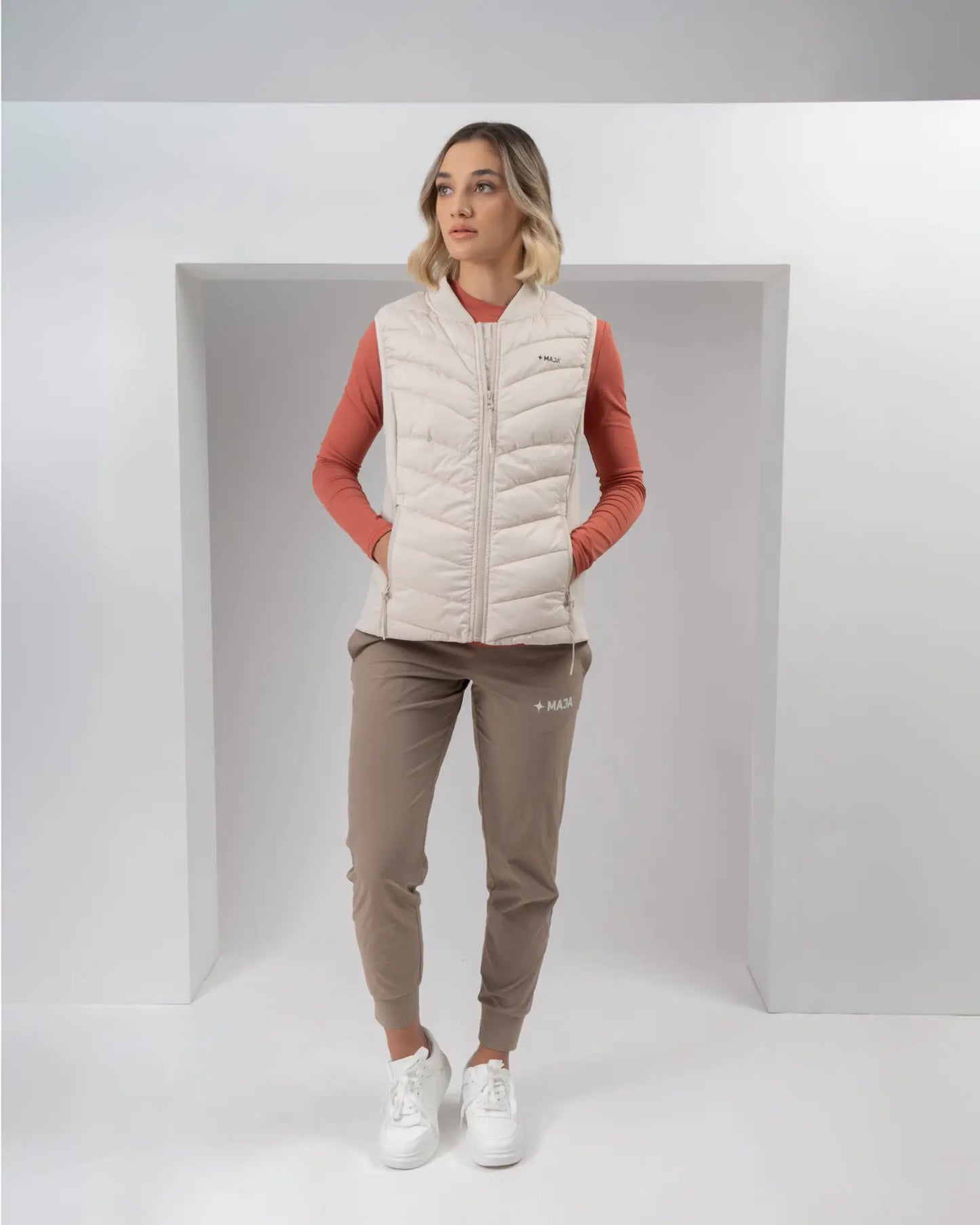 Chaleco Polar Blanco Marfil