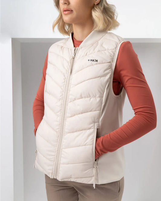 Chaleco Polar Blanco Marfil